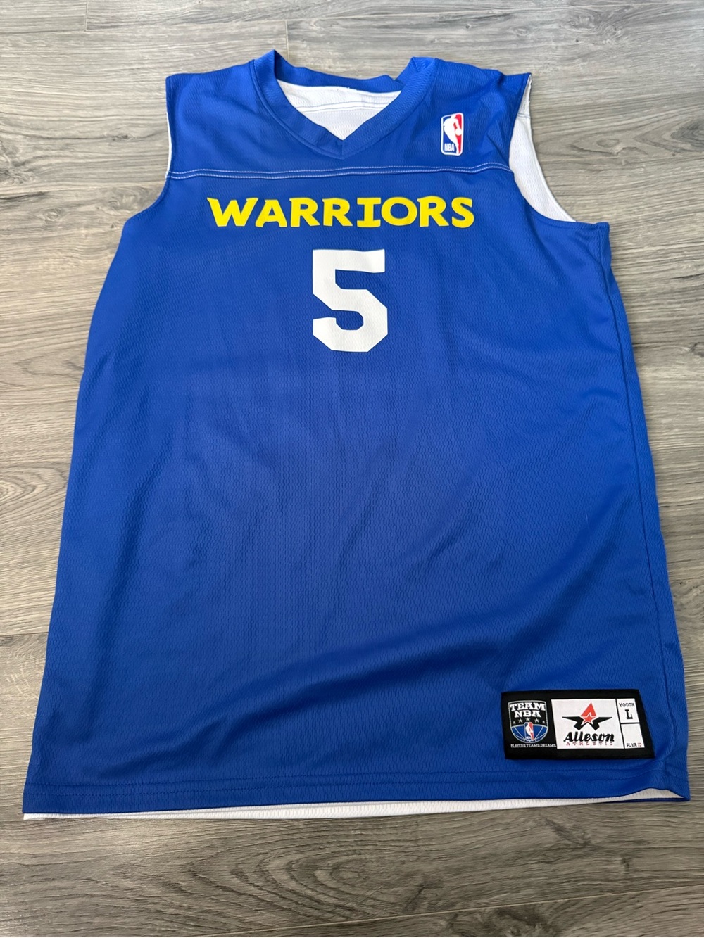Alleson Athletic NBA Golden State Warriors youth reversible basketball jersey